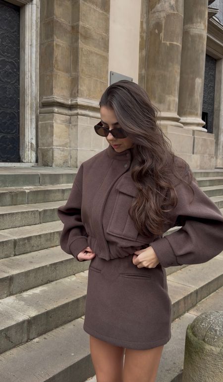 KOMPLET TINA BRĄZOWY